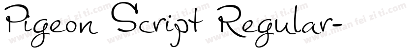 Pigeon Script Regular字体转换